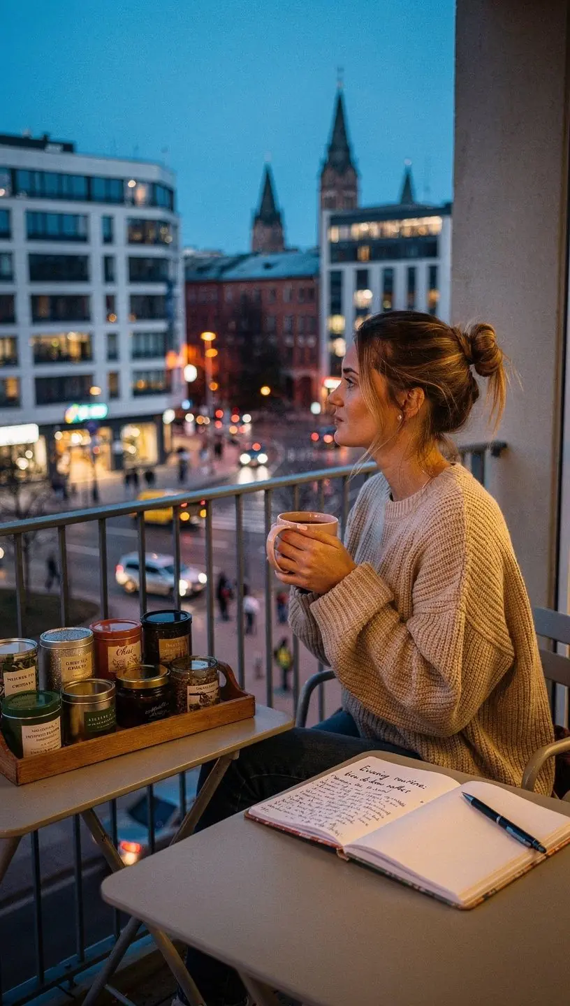 Planuotojas su pažymėtomis užduotimis ir arbata šalia, skirta efektyviam dienos tvarkaraščiui.