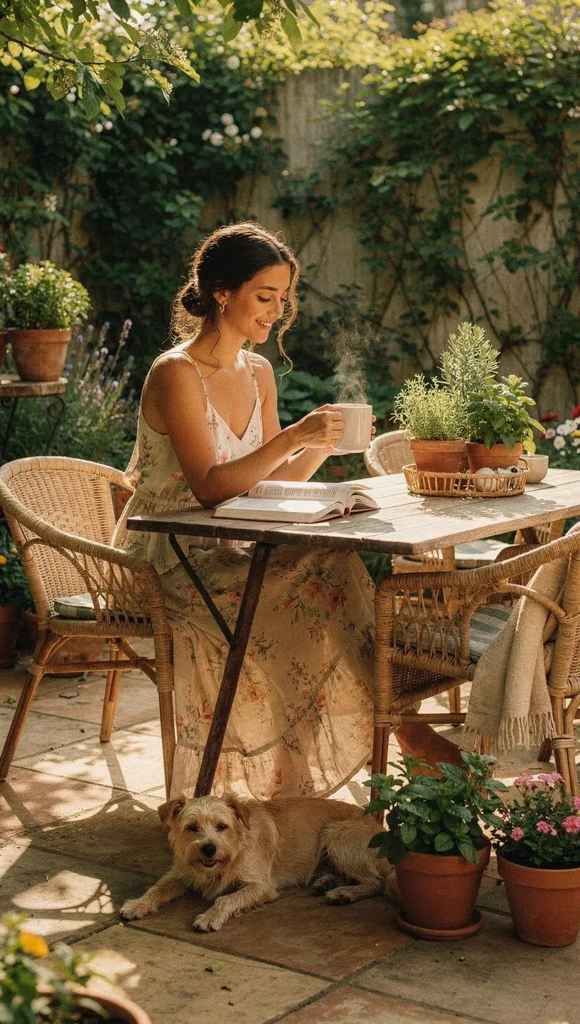 Arbatos lapų artimas vaizdas, pabrėžiantis natūralumą ir gerą savijautą.